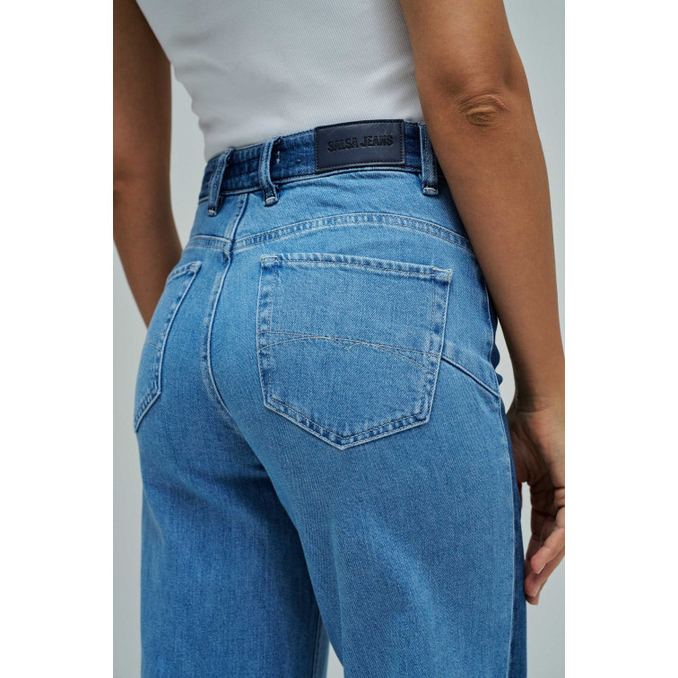 jeans femme  salsa jeans jeans faith wide w/ denim mix