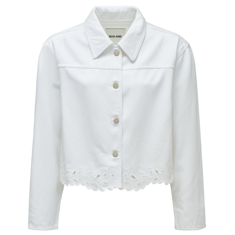 manteau femme  salsa jeans denim jacket w/ embroydery