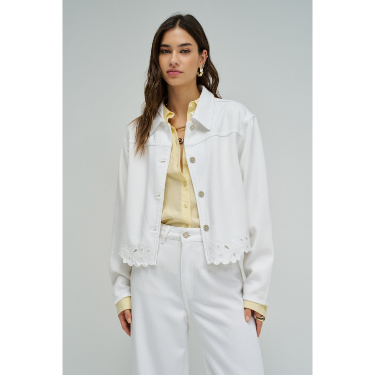 manteau femme  salsa jeans denim jacket w/ embroydery