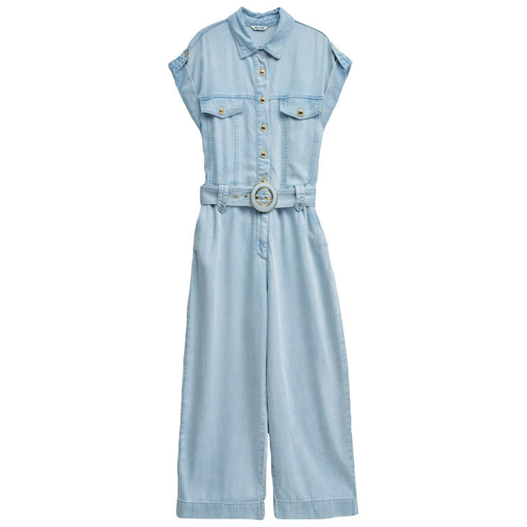 singe femme  salsa jeans overall in lightdenim
