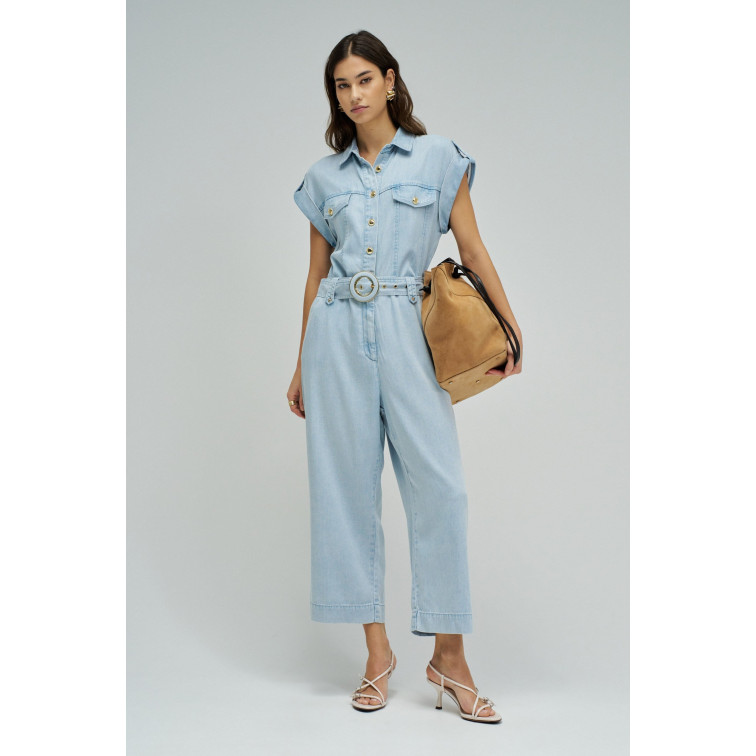 singe femme  salsa jeans overall in lightdenim