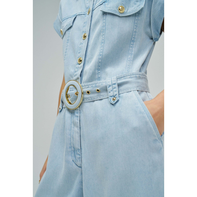 singe femme  salsa jeans overall in lightdenim