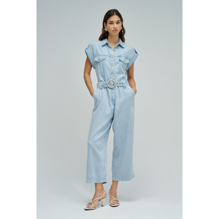 singe femme  salsa jeans overall in lightdenim
