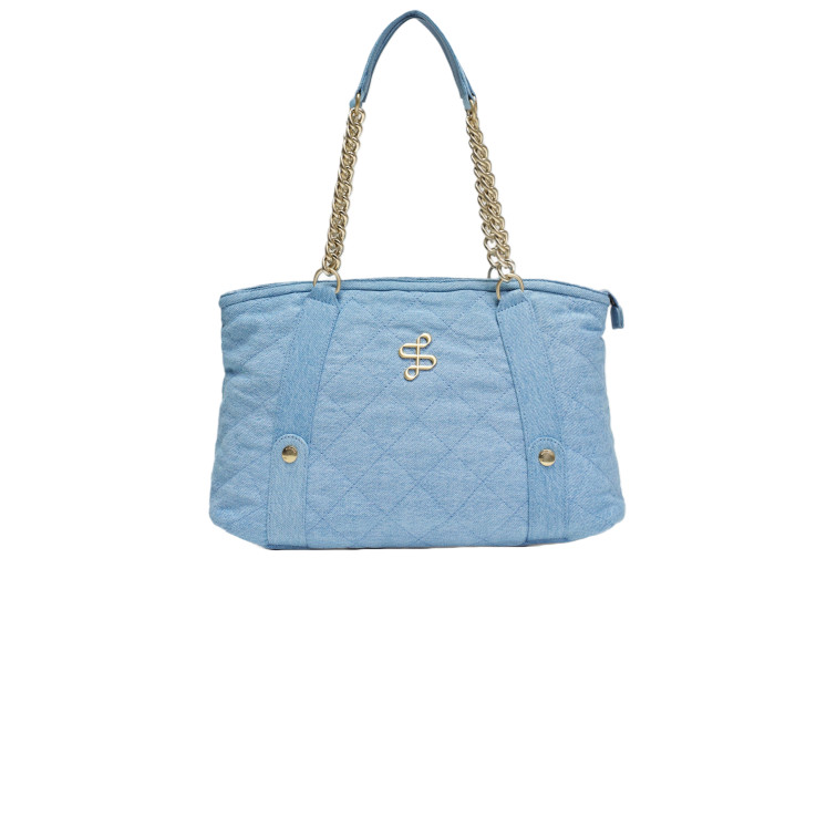femme denim bag w/chain 852
