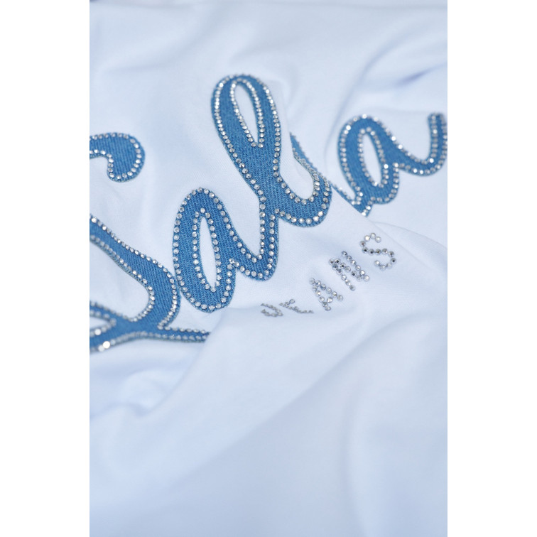 femme branding t-shirt with denim ap 001