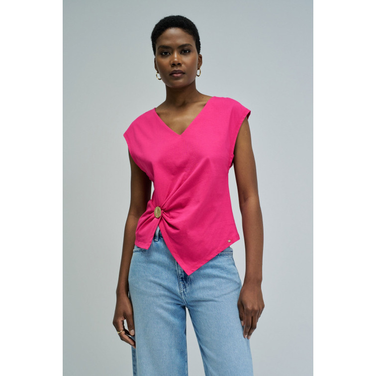 t-shirt femme  salsa jeans fahion t-shirt w/ metal applic