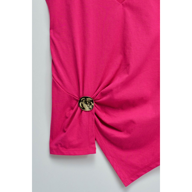 t-shirt femme  salsa jeans fahion t-shirt w/ metal applic