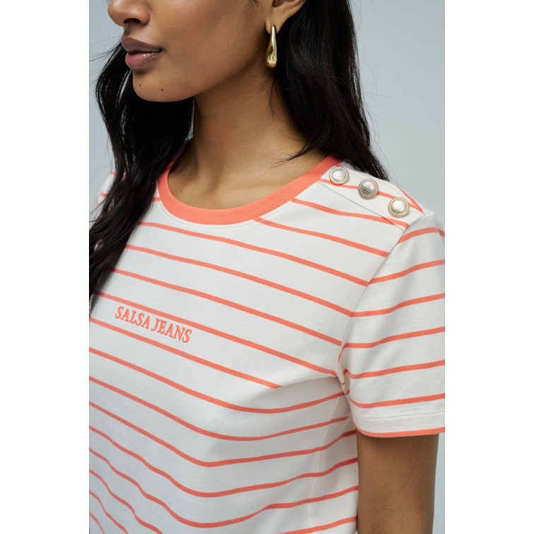 t-shirt femme  salsa jeans stripes branding t-shirt