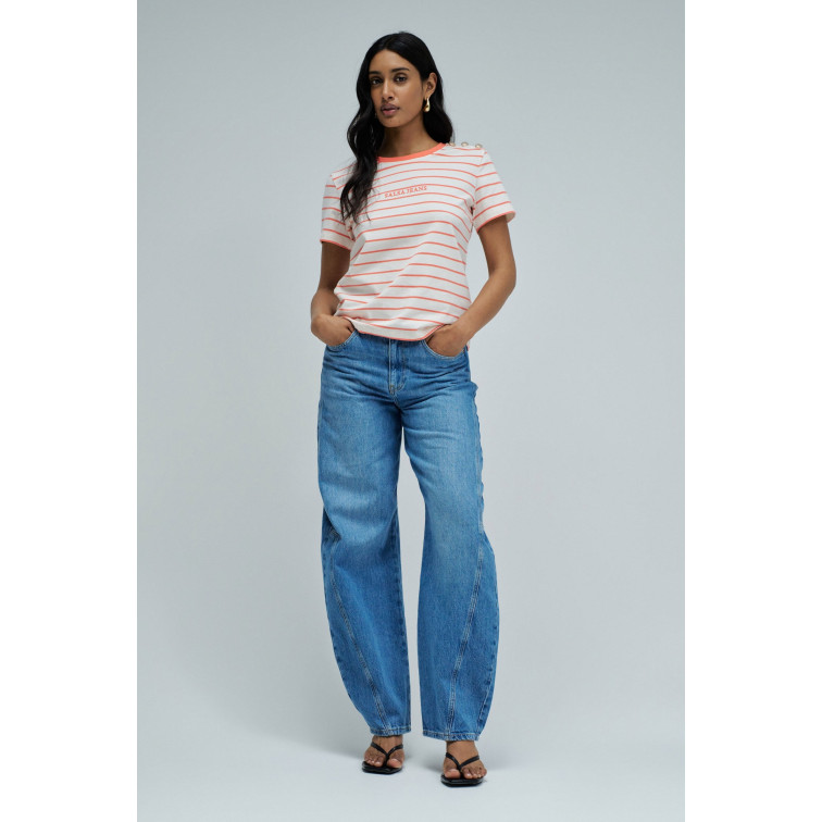 t-shirt femme  salsa jeans stripes branding t-shirt