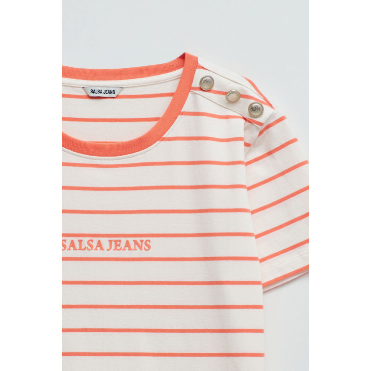 t-shirt femme  salsa jeans stripes branding t-shirt