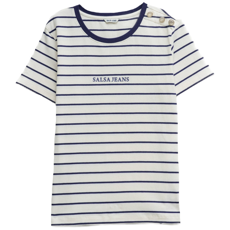 t-shirt femme  salsa jeans stripes branding t-shirt