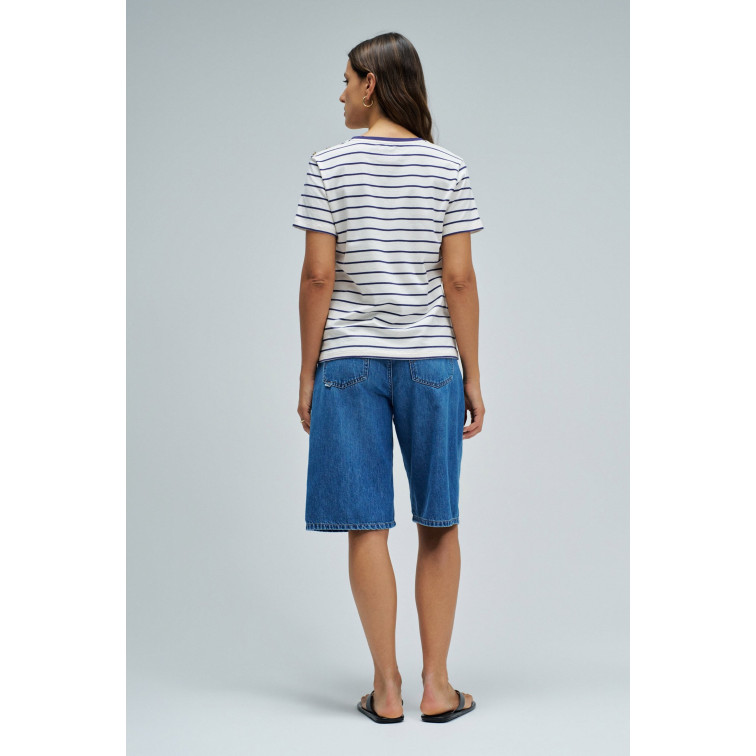 t-shirt femme  salsa jeans stripes branding t-shirt