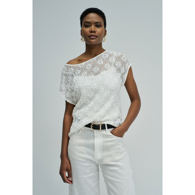 t-shirt femme  salsa jeans fashion lace t-shirt w/ inner