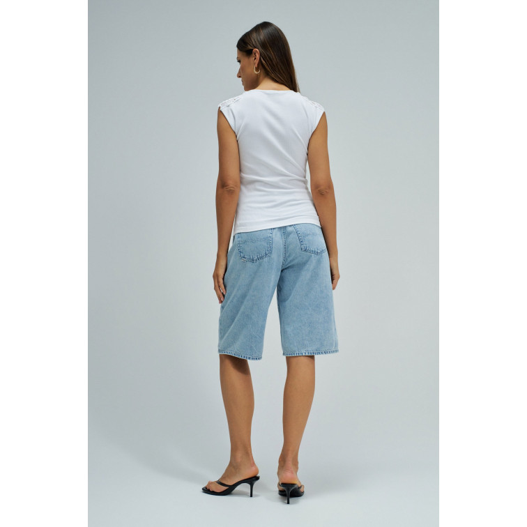 t-shirt femme  salsa jeans top with lace application