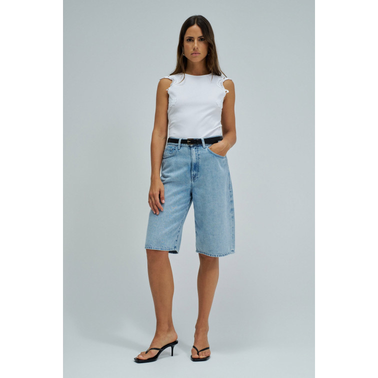 t-shirt femme  salsa jeans top with lace application