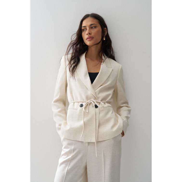 manteau femme  salsa jeans blazer with belt