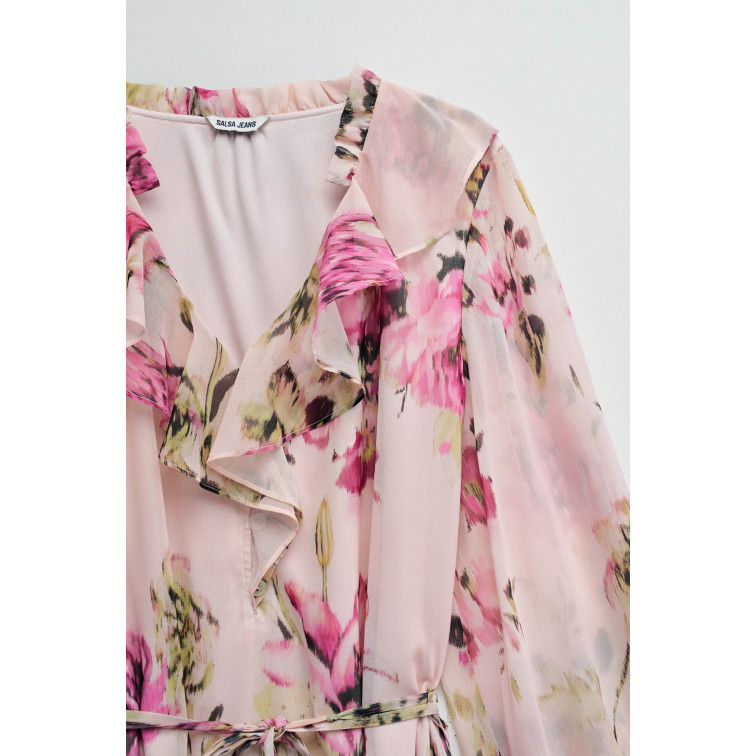 femme a-line dress w/front ruffles & 612