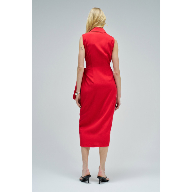 robe femme  salsa jeans sleeveless wrap linen dress