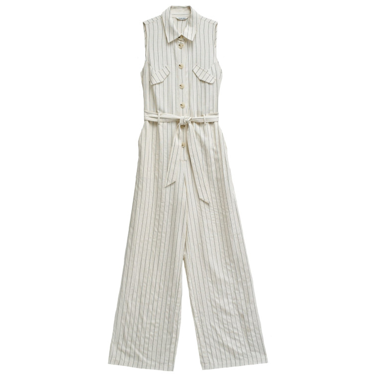 singe femme  salsa jeans sleeveless striped jumpsuit w/