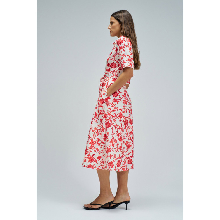 robe femme  salsa jeans midi shirt dress w/ belt