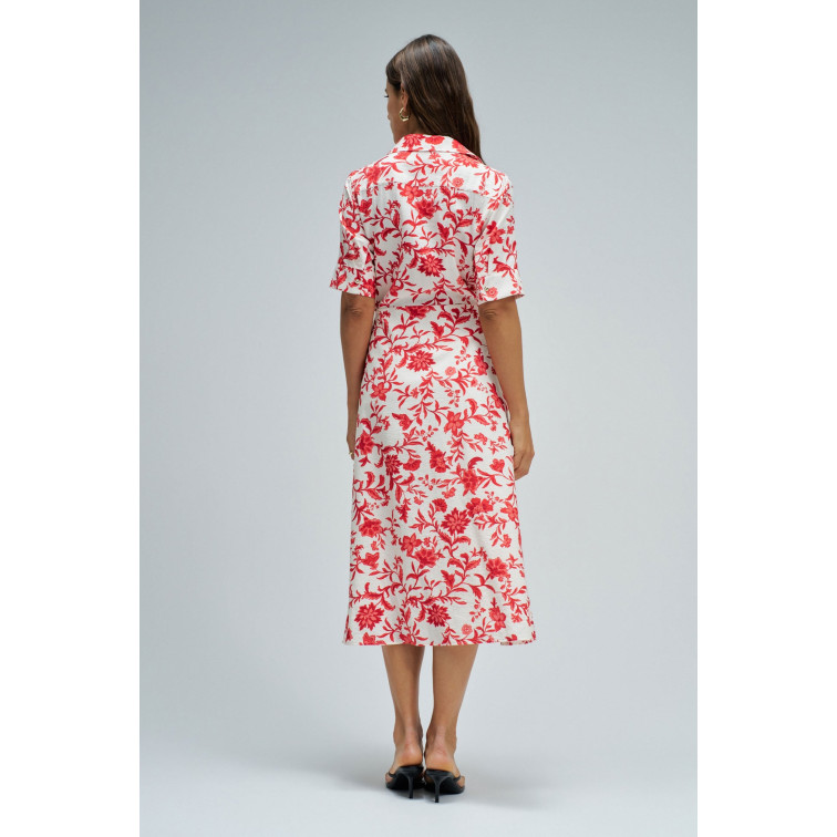 robe femme  salsa jeans midi shirt dress w/ belt