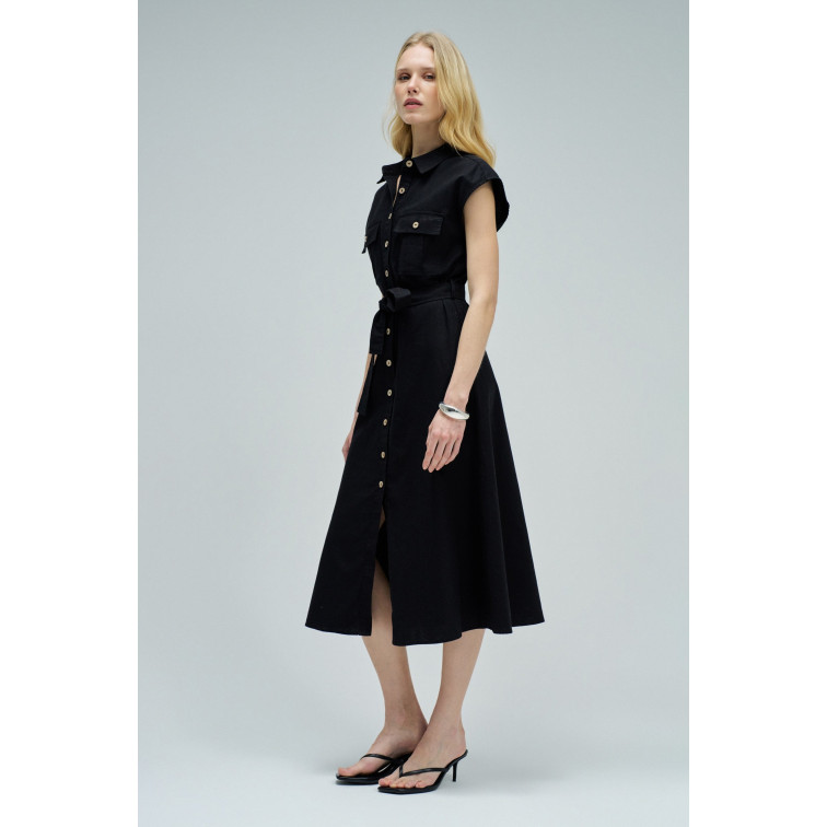 robe femme  salsa jeans sleeveless shirt dress w/ natu