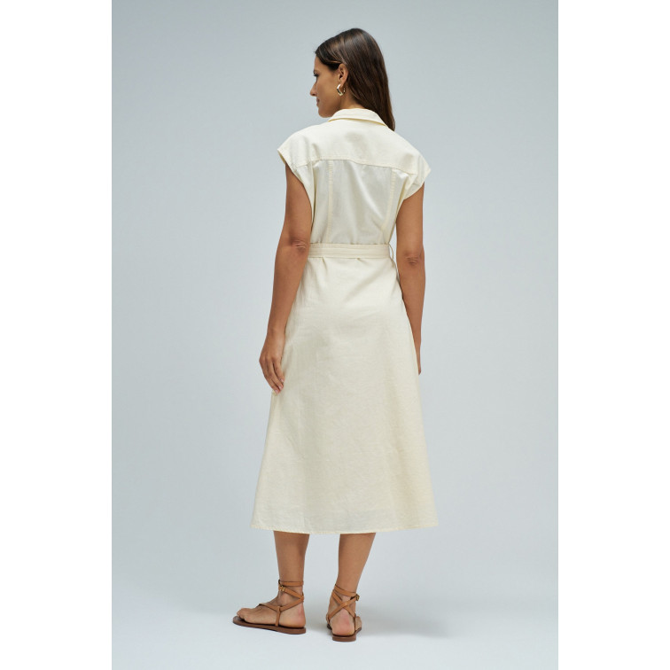 robe femme  salsa jeans sleeveless shirt dress w/ natu