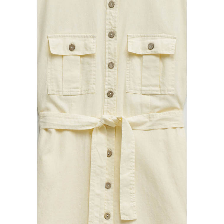 robe femme  salsa jeans sleeveless shirt dress w/ natu