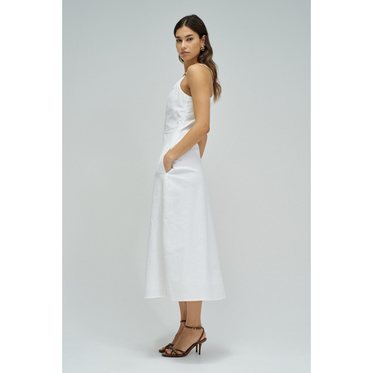 robe femme  salsa jeans plain a-line dress with/ metal