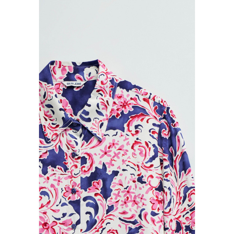 chemise femme  salsa jeans basic shirt front button up cl