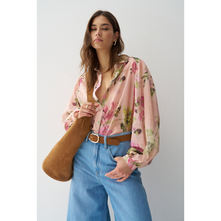 chemise femme  salsa jeans flower print basic shirt