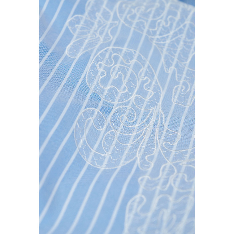 chemise femme  salsa jeans stripped shirt with lace detai