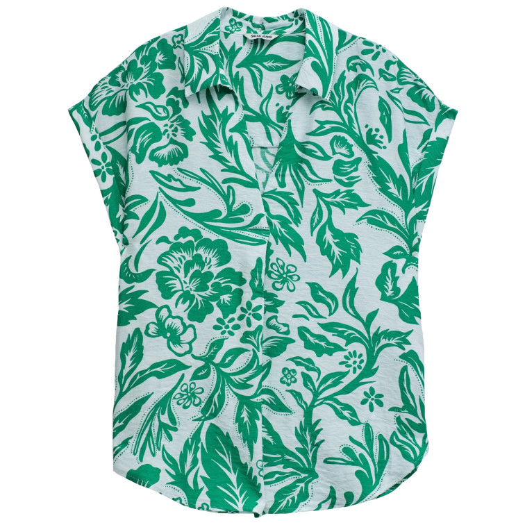 chemise femme  salsa jeans pleated neckline blouse