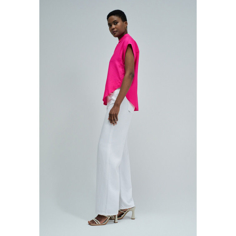 chemise femme  salsa jeans pleated neckline blouse