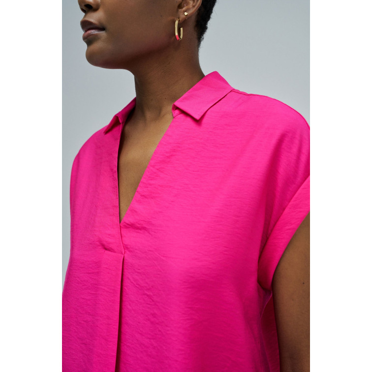 chemise femme  salsa jeans pleated neckline blouse