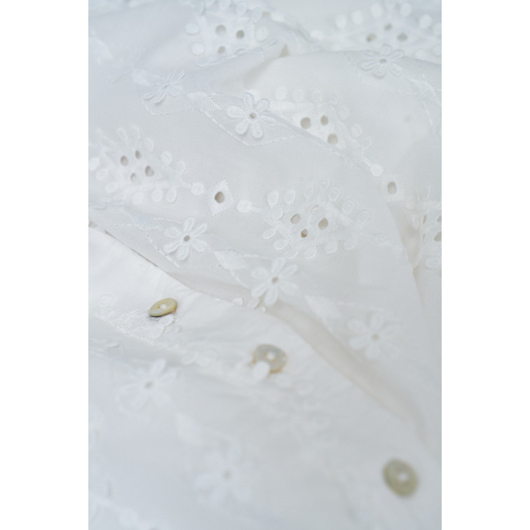 chemise femme  salsa jeans textured shirt with lace detai