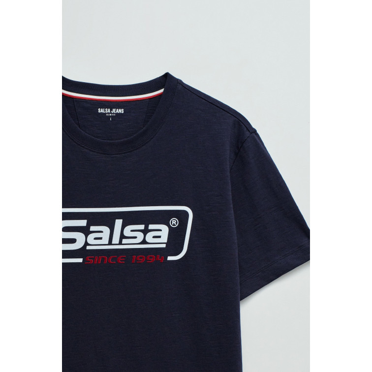 t-shirt homme  salsa jeans t-shirt slim fit branding (ret