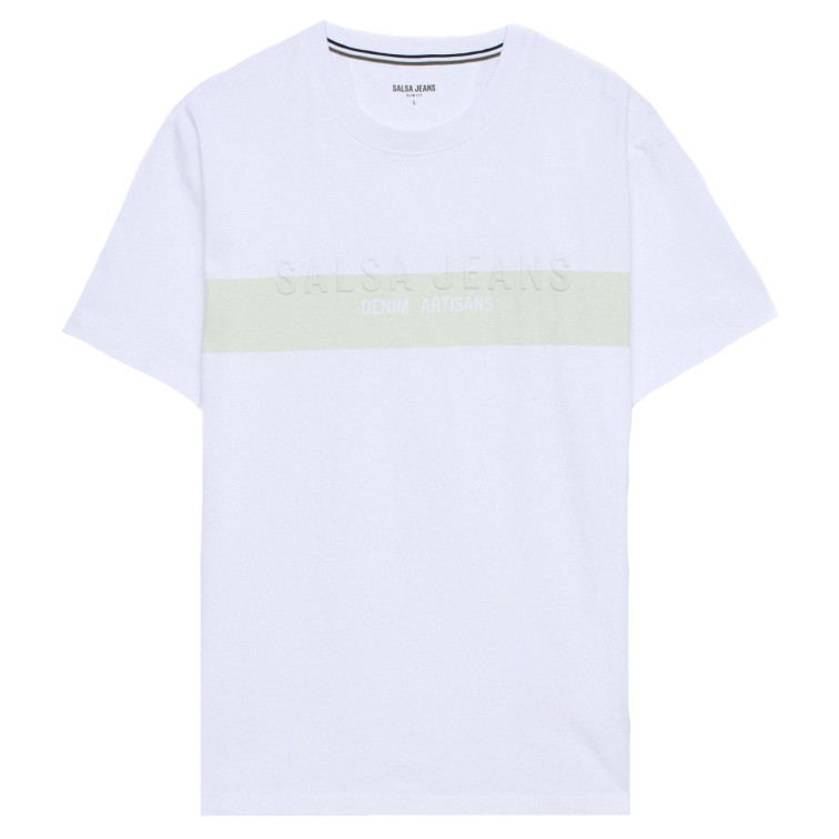 t-shirt homme  salsa jeans t-shirt slim fit branding colo