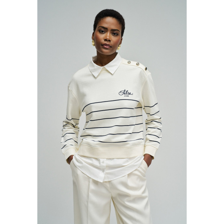 femme stripped twofer sweatshirt 110