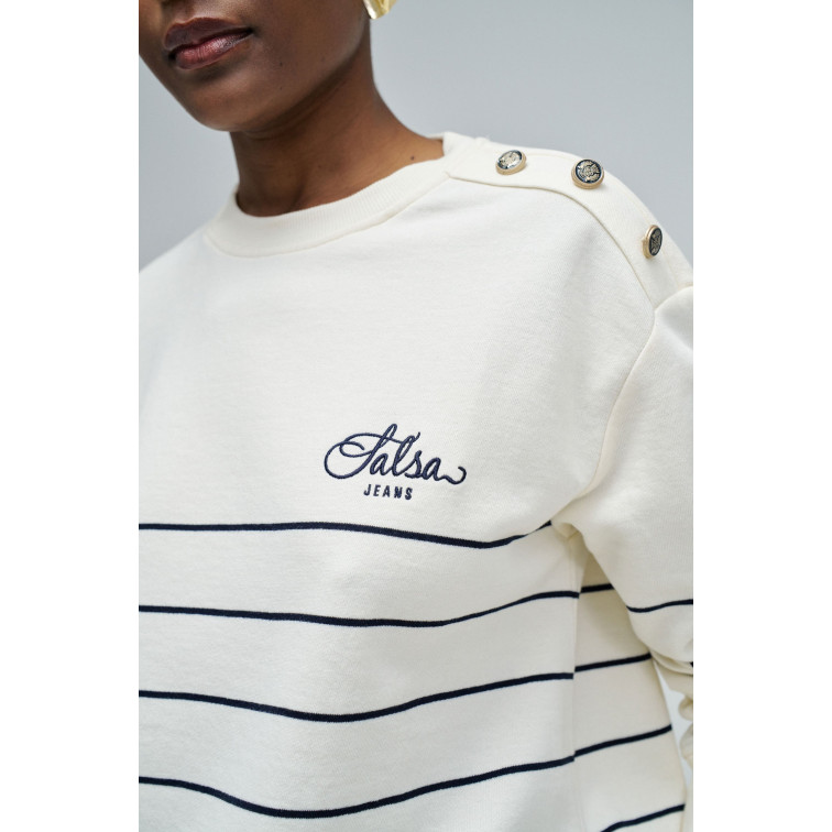 femme stripped twofer sweatshirt 110