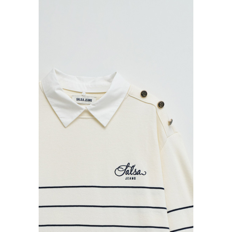 femme stripped twofer sweatshirt 110