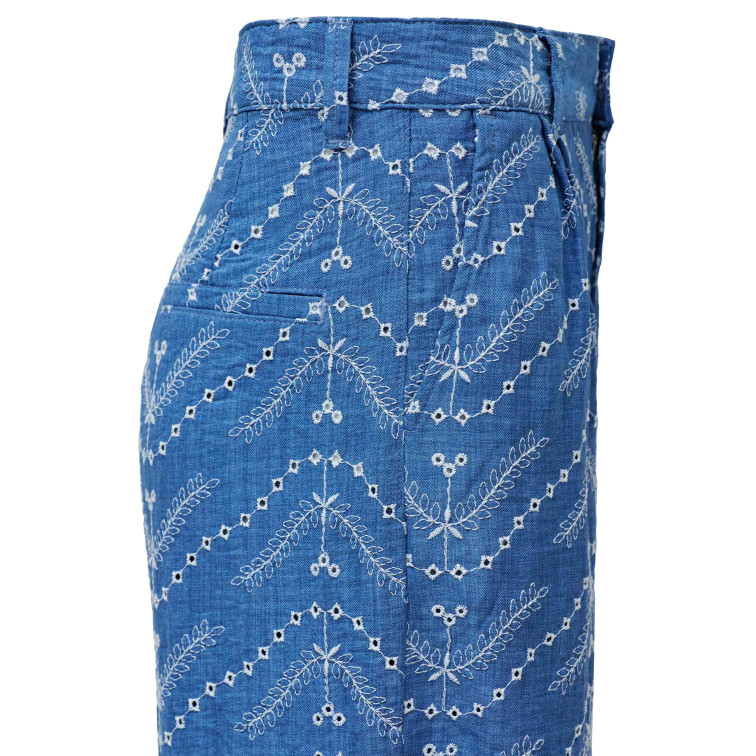 femme jeanshigh rise cropped wide w/ 852