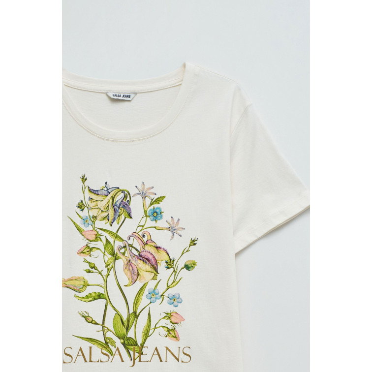t-shirt femme  salsa jeans flower print t-shirt