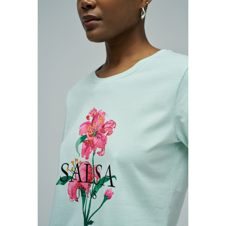 t-shirt femme  salsa jeans flower print t-shirt
