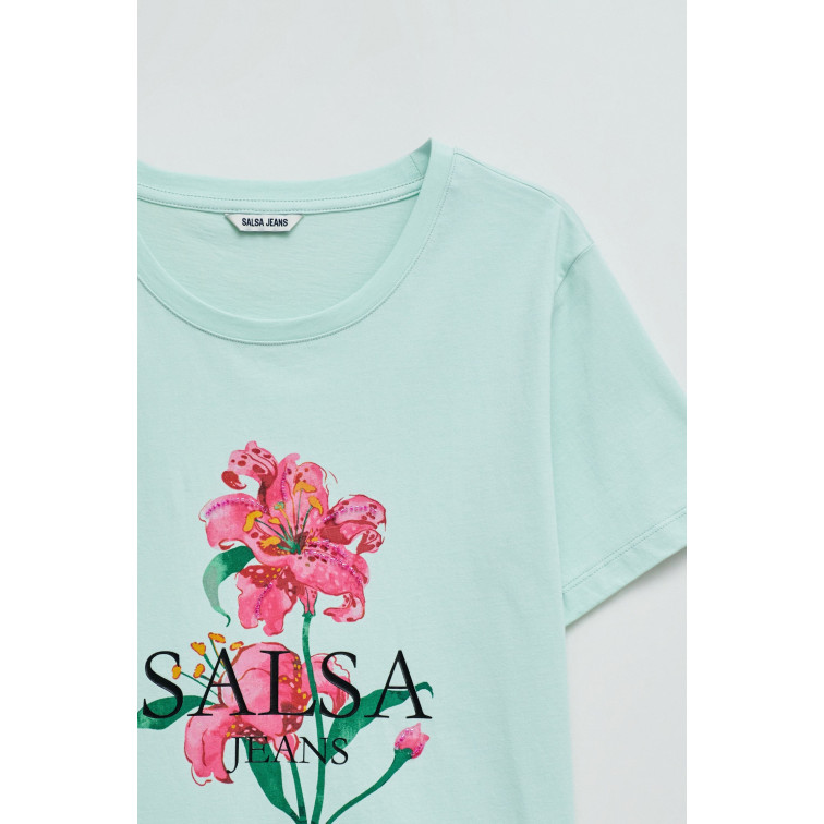 t-shirt femme  salsa jeans flower print t-shirt