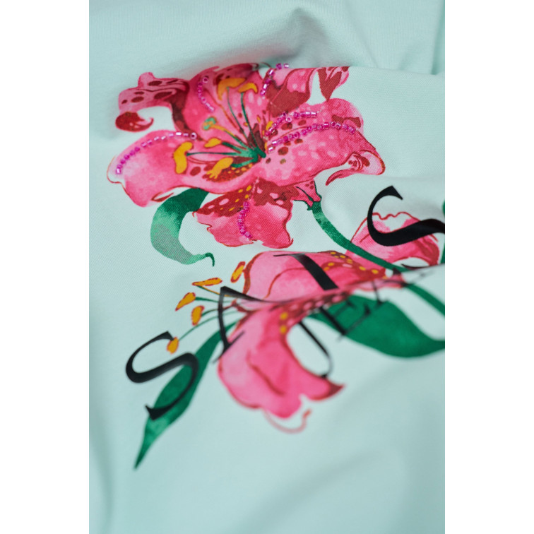 t-shirt femme  salsa jeans flower print t-shirt