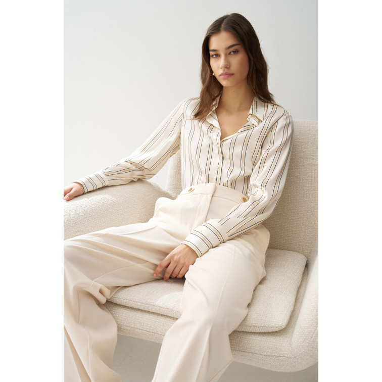 pantalon femme  salsa jeans straight-leg pants with button