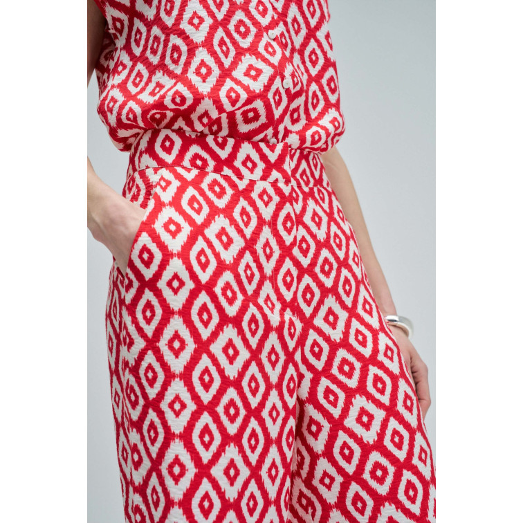 pantalon femme  salsa jeans print hight rise pants