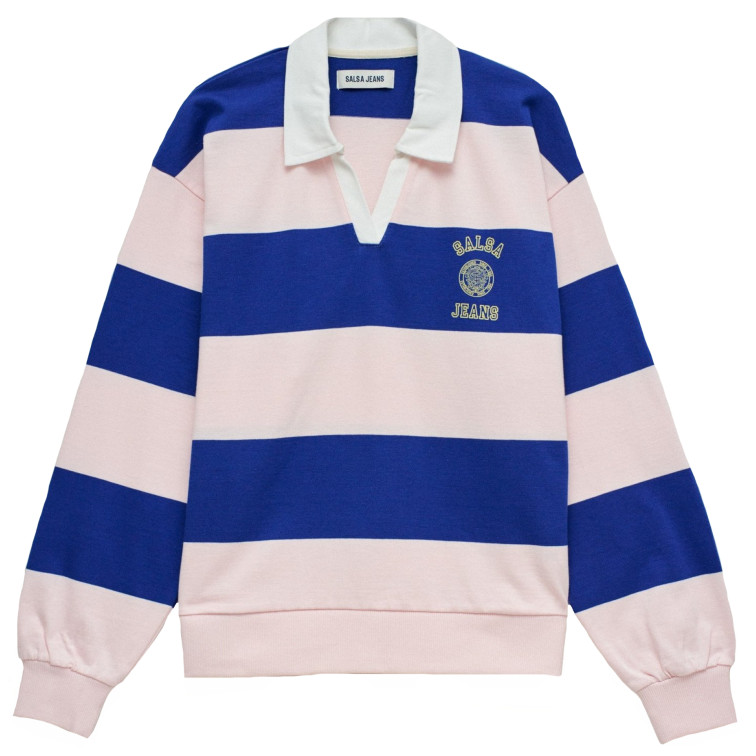 sweat-shirt femme  salsa jeans color block sweatshirt w/ pôle