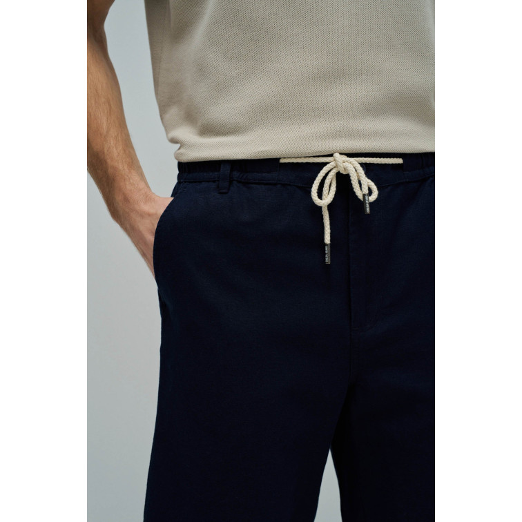le short homme  salsa jeans cotton linen shorts garment dy